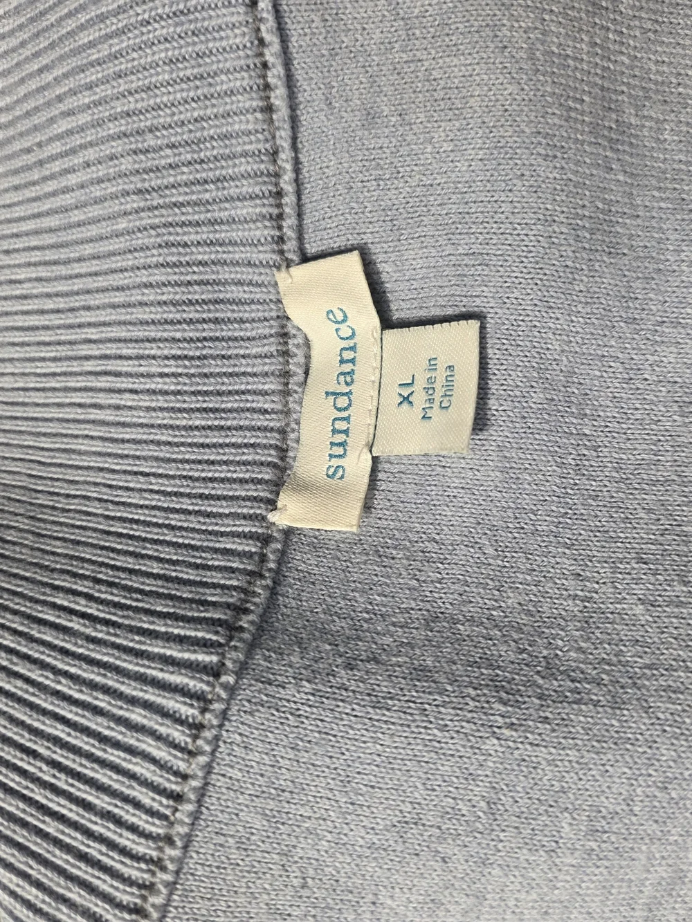 sundance Men's Reversible 1/4 Zip Pullover Sweater - Heather Gray/Light Blue